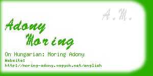 adony moring business card